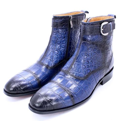 Santimon Crocodile-Embossed Jodhpur Boots