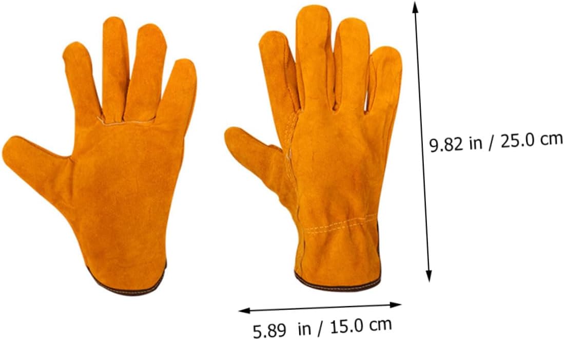 Heat Insulation Welding Gloves Reinforced Cowhide Protective Work Gloves Wear-resistant Breathable Men Women Industrial Use