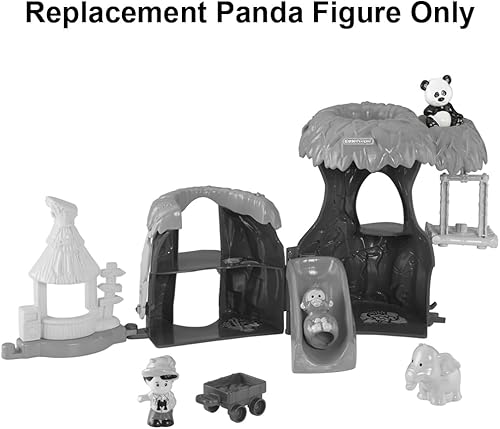 Miniatura 4 de Pieza de repuesto para el juego Fisher-Price Little People Animal Treehouse - Y3679 ~ Figura de panda de repuesto ~ Funciona muy bien con otros