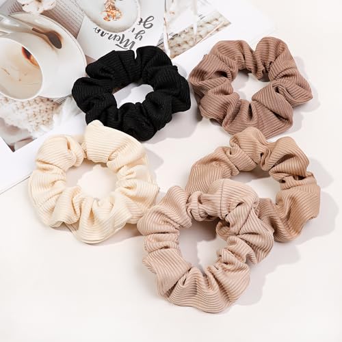 Image of Hair Ties Scrunchies for Women's, for Girls Big Scrunchies Both for Thick Hair or Thin Hair Curl Hair No Crease Ponytail Holder No Hurt Your Hair