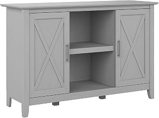 Bush Furniture Key West Accent Cabinet with Doors in Cape Cod Gray