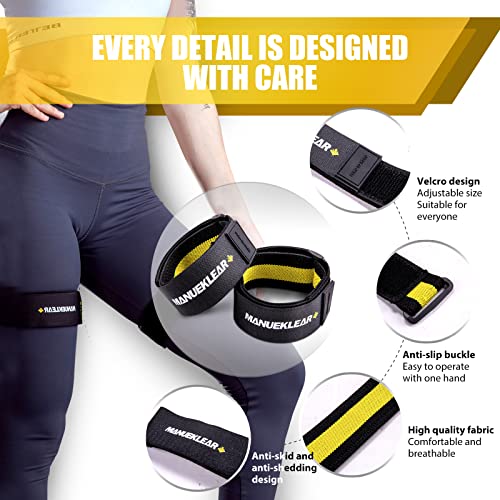 Manueklear Blood Flow Restriction Bands With Non Slip For Working Out To Occlusion Training, Exercise Glutes, Booty, Rehab Training, Squat, Occlusion Bands For Increase Muscle Mass In Women & Men 90Cm #TOP2