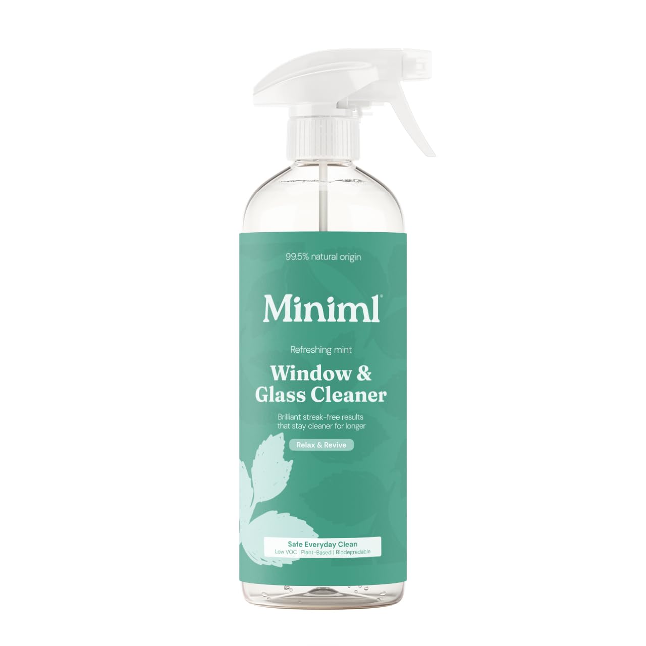 Miniml Window + Glass Cleaner Mint 750ml Bottle MIN400