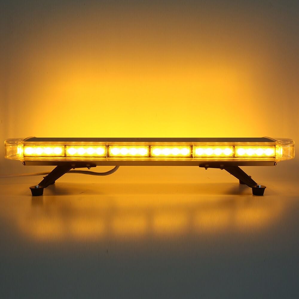 Generico Luce di Аvvertimento Per Tetto Auto 56 LED 15 Modalità di Lampeggiamento Barra Luminosa Stroboscopica di Emergenza Impermeabile con Accendisigari da 5 m Per veicoli da 12V 24V