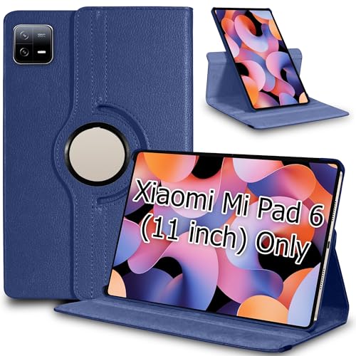 Image of Flip Cover for Xiaomi Mi Pad 6 (11 inch) 360 Degree Rotating Stand Case Cover (Blue)