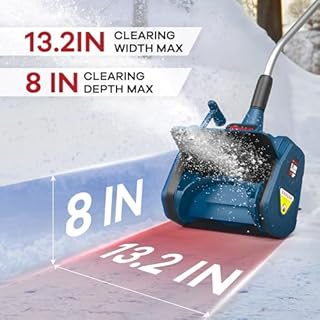 Enhulk Electric Snow Shovel, 40V | 13-Inch | Cordless Snow Blower, Battery Powered Snow Blower with Directional Plate & Adjustable Front Handle (2 * 20V Battery & Dual Quick Charger Included)