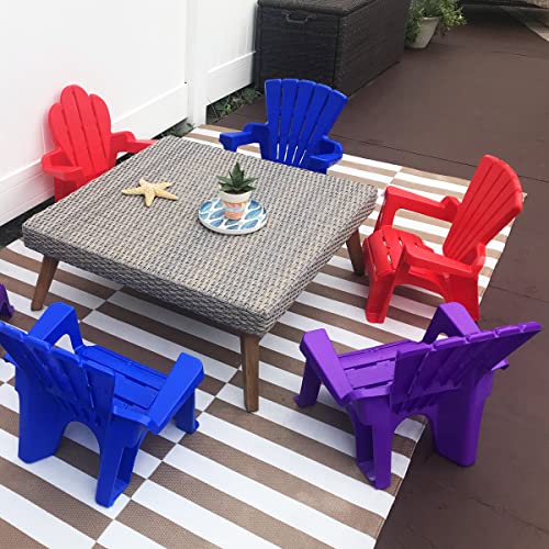 American Plastic Toys Kids’ Adirondack (2-Pack, Red), Stackable, Outdoor, Beach, Lawn, Indoor, Lightweight, Portable, Wide Armrests, Comfortable Lounge Chairs For Children #TOP6
