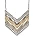 SPUNKYsoul Chevron Necklace (Silver Chain Mixed Medal)