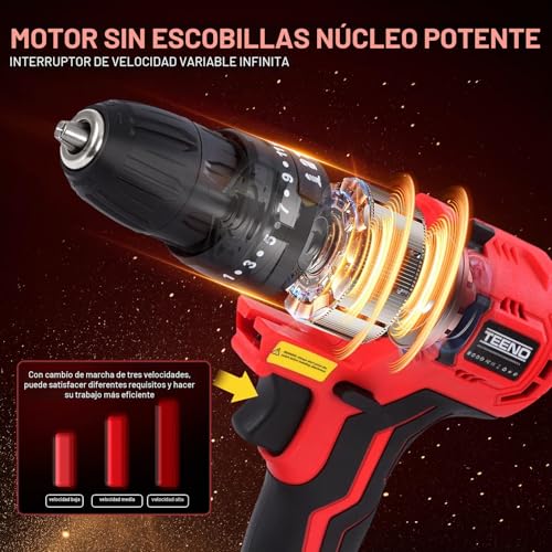 Miniatura 3 de Kit Combinado Inalámbrico 20v, Juego Herramientas Multiusos Inalámbricas 3 En 1 Para Carpintería Con Caja De Herramientas, Taladro, Llave Impacto, Herramienta Oscilante, 1 Batería 3,0ah
