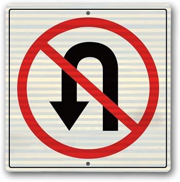 No U Turn with Symbol