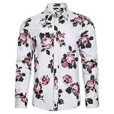 【Ocasiones】 Esta camisa floral con varios colores o patrones, adecuada para uso diario informal, oficina, fiesta, festival, ceremonia, día festivo, viajes, vacaciones, playa, cita, espectáculo, club, bar, discoteca, carnaval, fin de semana, barbacoa, etc.