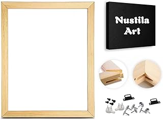 DIY Canvas Stretcher Bars Canvas Frame Sturdy Stretcher Frames Gallery Wrapped Canvas Wall Art Frame Kits Canvas Wood Stretcher Bars for Oil Paintings Prints Paint by Numbers Posters - 12x12 Inch