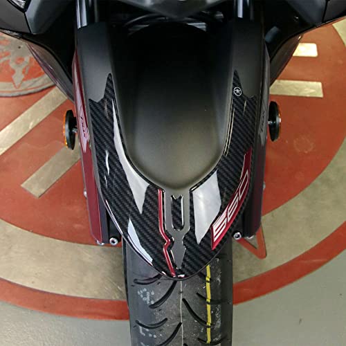 Autocollant 3D moto résine protectrice Yamaha Tmax 560 carbone rouge
