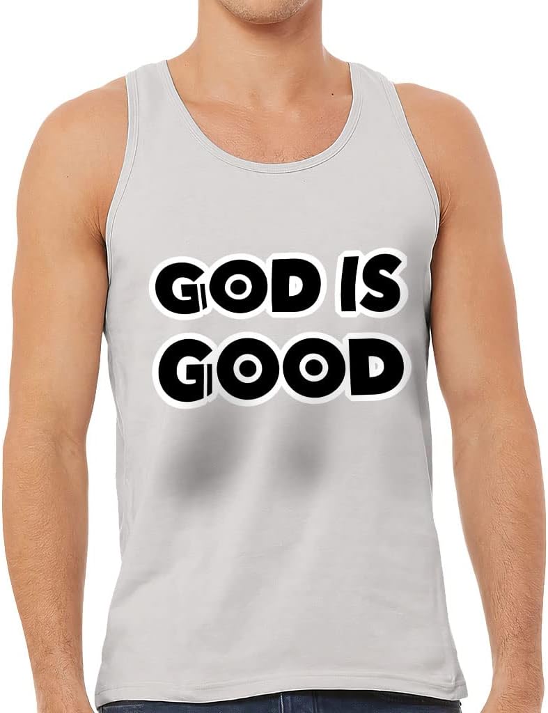 God is Good Tank - Faith Workout Tank - Word Art Jersey Tank