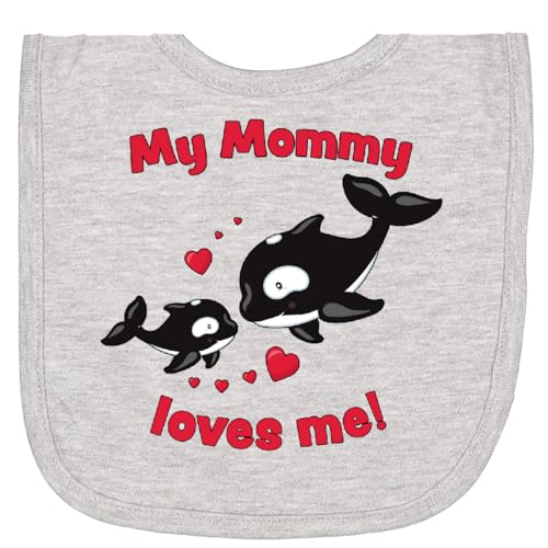 inktastic My Mommy Loves Me- Orca Baby Newborn Bib - Main Image