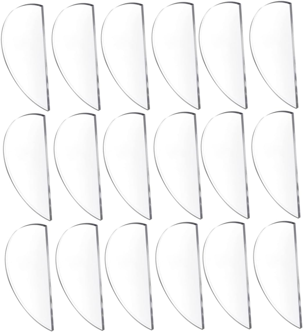 Mikinona 30PCS Clear Acrylic Place Cards Half Table Signs for DIY Guest Name Decor for Weddings Parties and Events Blank Design for