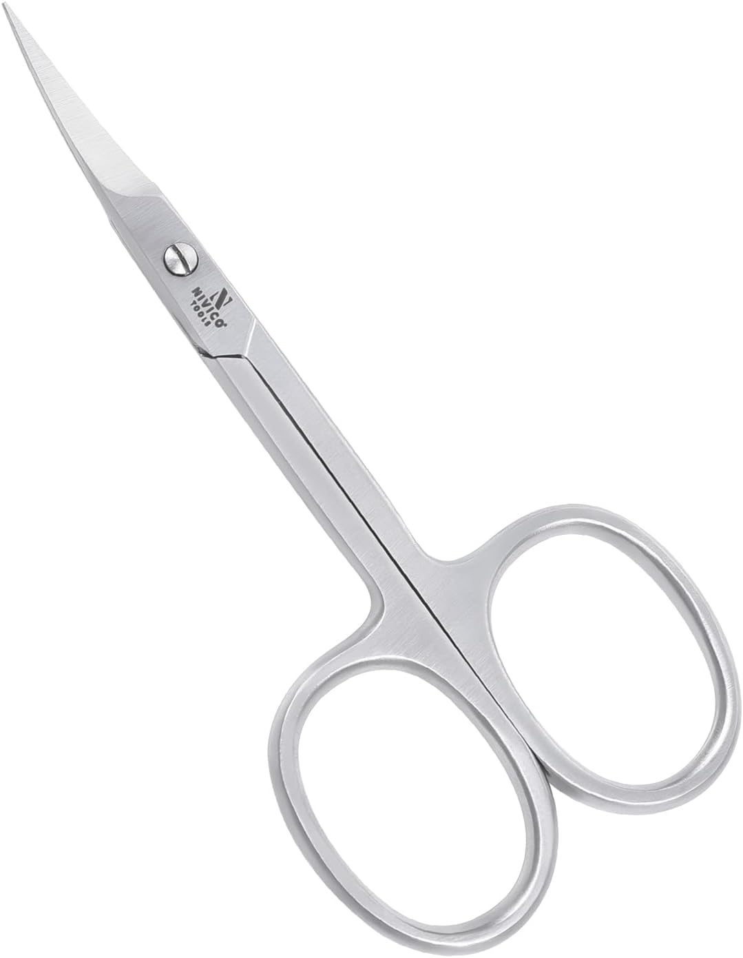 NIVICO Cuticle Scissors, Multi-Purpose Stainless Steel Cuticle Scissors for Grooming, 9.5cm Curved Blade with Adjustable Screw - Fine Eyebrow Scissors for Manicure And Eyelash Trimming