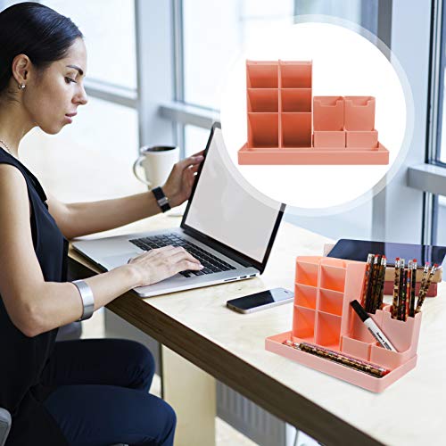 STOBOK Organizador de Caneta Vertical Porta-Lápis de Mesa de Plástico Estojo Multifuncional de Armaz