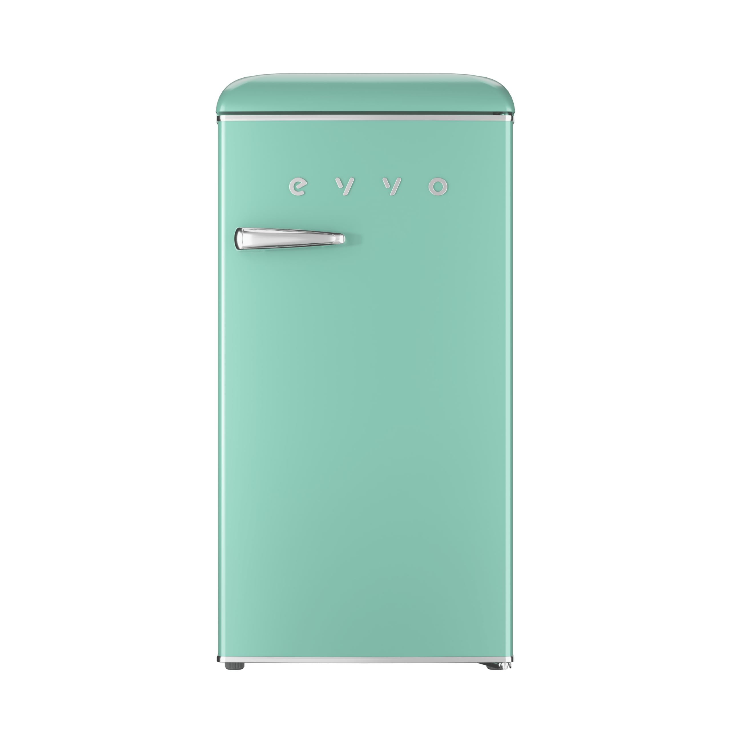 EVVO Nevera Pequeña Retro, 84 litros de Capacidad + 11 Litros de Congelador, Diseño Vintage, Bajo Consumo, Silenciosa, Control de Temperatura, Luz LED, Frigorífico Mini F26 Retro Color Verde Pastel