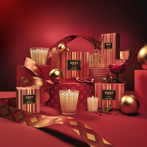 NEST New York Scented 3-Wick Candle, Holiday - 21.2 oz - Up to 100-Hour Burn Time - Reusable Glass Vessel - Thumbnail 6