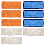 Neutop 9 pcs Washable Mopping Pads Replacement for iRobot Braava Jet 240 241 with 3pcs Wet Mopping Pads 3pcs Damp Sweeping Pads 3pcs Dry Sweeping Pads