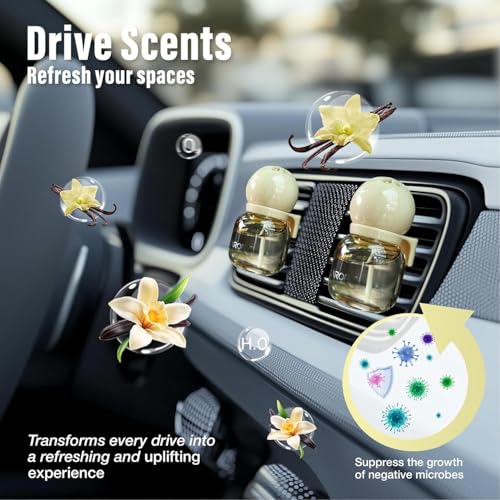 Image of Carori Cute Car Air Freshener 2 Pack, Lightbulb-Shaped Car Fresheners, Automotive Vent Clip, Long Lasting Scent, Essential Oils, Cute Car Accessories for Women, Vanilla Scent