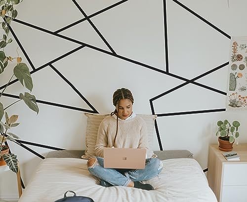 Murwall Black Line Wall Decal Peel And Stick Geometric Line Wall Sticker Wall Decor Strip Sticker thumb #2
