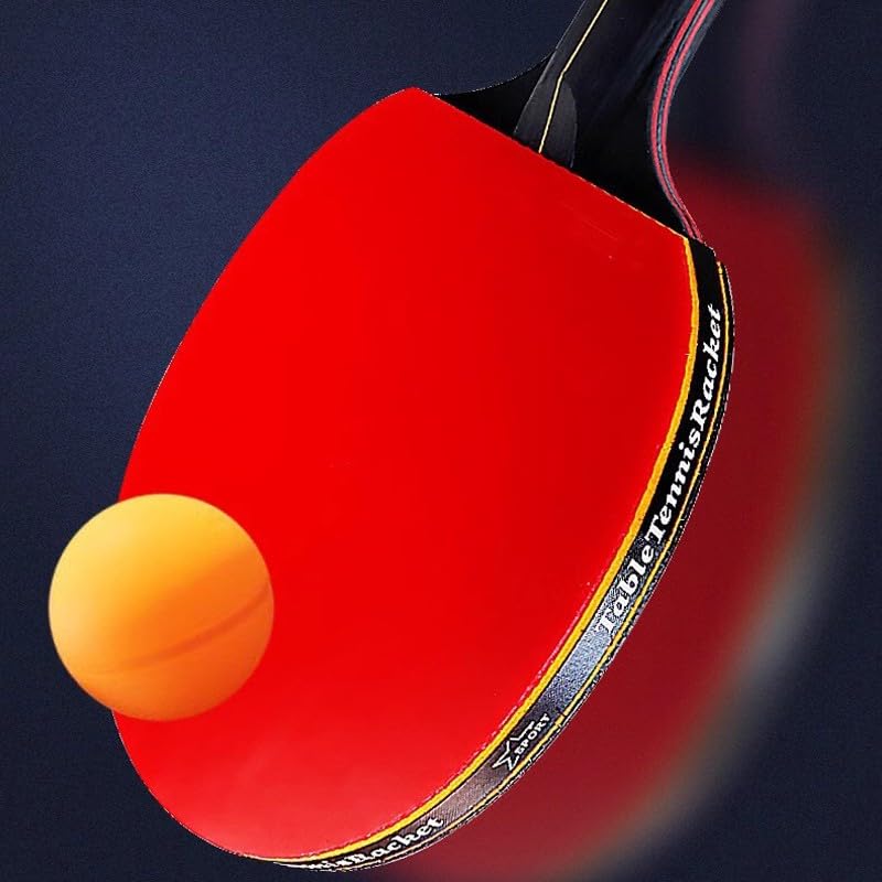Raquetas de Tenis de Mesa de 2 Piezas, Juego de Raquetas de Tenis de Mesa Profesionales para Principiantes y Jugadores experimentados(Color:A)