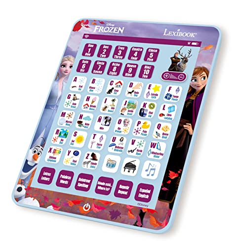 LEXIBOOK, Frozen, Educational Bilingual Learning Tablet, Learn letters numbers words spelling and music, English/Spanish - Image 2