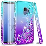 1. LeYi Glitter Farbverlauf Gradient Diamond Rhinestone Handyhülle Kompatibel mit Samsung Galaxy S9. 2. LeYi Bling Clear Cover Case mit Präzisionsausschnitt für Lautsprecher, Ladeanschlüsse, Kamera und Tasten. Einfacher Anschluss der Lade-, Mikrofon- und anderer Telefonanschlüsse. Praktisch zum Anbringen und Entfernen. Silikon-Ecke ist schützendes Design, um Ihr Telefon zu schützen,sobald es fällt. 3. LeYi Hülle mit Full Coverage curved 3D PET Schutzfolie (2 Stück).