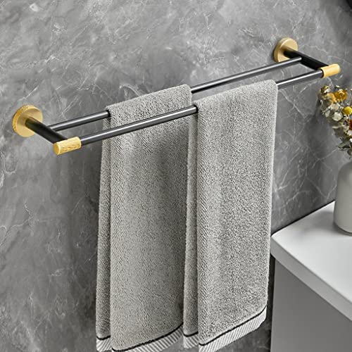 Porte-serviettes pour salle de bain barre double tige aluminium léger