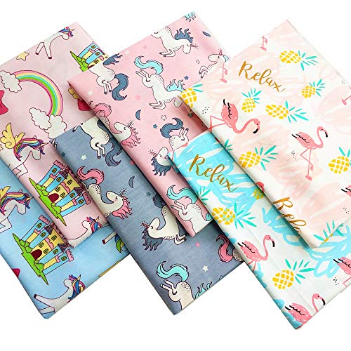 ZAIONE 6pcs Fat Quarters Fabric 19.6