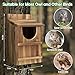 UUMENHA Owl House,Carbonized Cedar Large Owl Bird Box with Shavings,Owl Boxes for Outside 14.5×9×7.5 inches,Owl Nesting Box for Wildlife Lovers,Easy Assembly Required