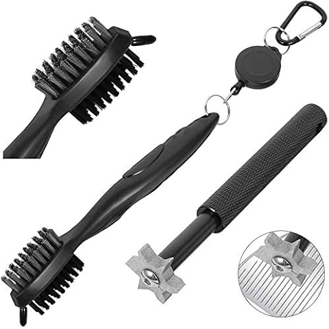 KINOEE golf flute sharpening tool, golf club groove sharpener and telescopic golf club brush, suitable for golfers, practical sharp cleaning kit, suitable for all golf irons Cover
