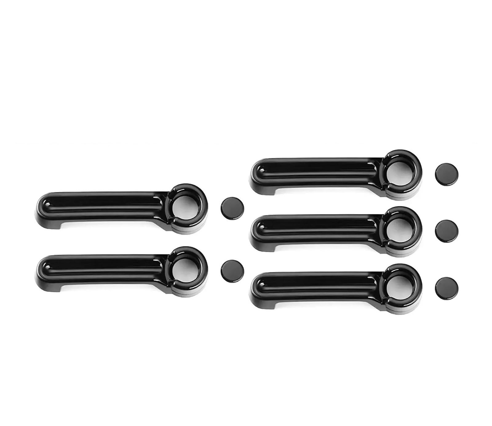 Vdifsvb Black For Jeep For Wrangler Jk 2007-2018 Door Handle Cover Tailgate Handle Covers Molding Trim Side Exterior Door Handle(Black)