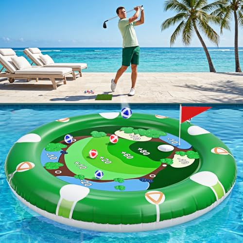 Myfivo Inflatable Golf Pool Toys, Floating Hydro Golf Water Chipping