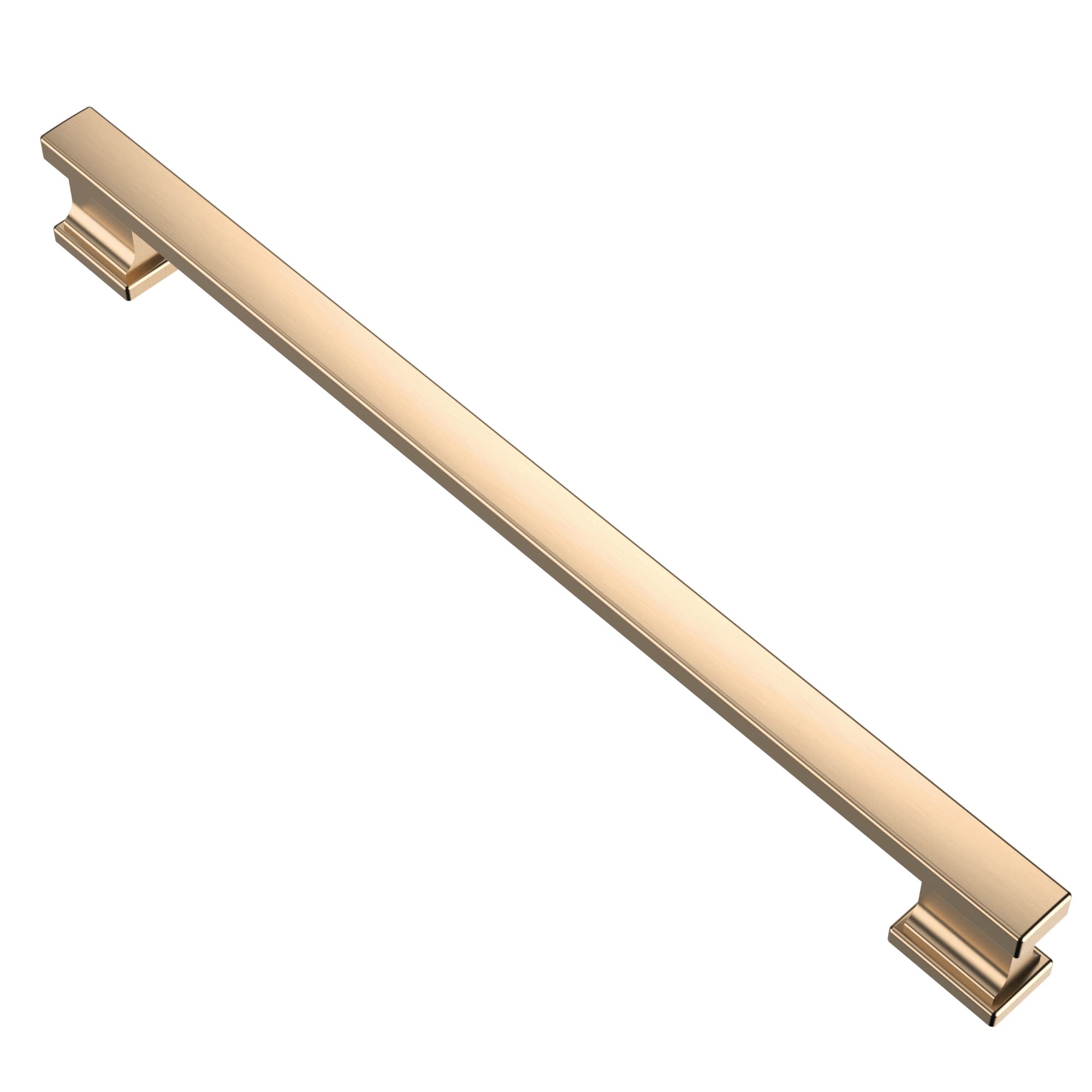 Alzassbg 5 Pack Brushed Brass Cabinet Pulls, 9 Inch(228.5mm) Hole Centers Gold Cabinet Handles Kitchen Hardware for Cabinets and Drawers AL3061BB