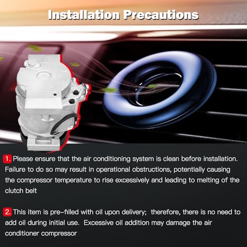 Image of cciyu Air Conditioning Compressor Fit for Cadillac DeVille 4.6L 2000-2005