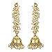 MUCH-MORE Indian Lovely Style Gold Plated Party Wear Polki/Jhumka Earring Jewelry for Women (7513)