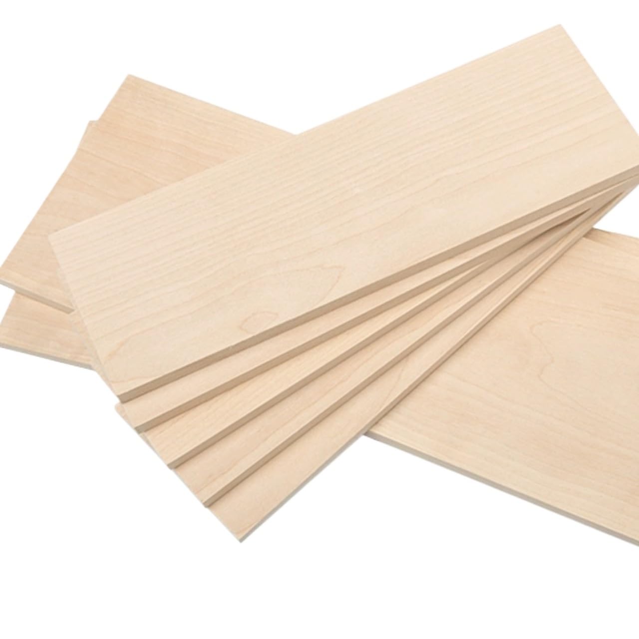 madera, Láminas de chapa abedul (paquete 5) for bricolaje, 200 mm x 100, varios grosores