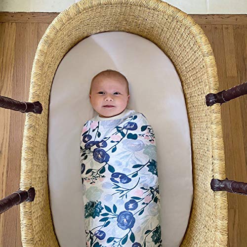 Image of aden + anais Essentials Muslin Swaddle Blankets for Baby Girls and Boys, Newborn Receiving Blanket for Swaddling, 100% Cotton Baby Swaddle Wrap, 4 Pack, Flowers Bloom