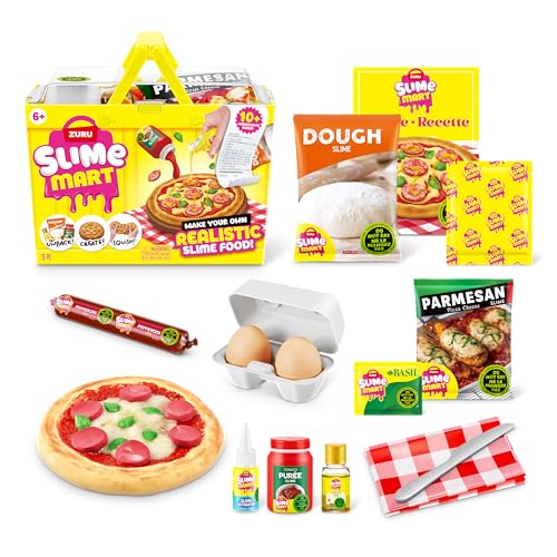 Slime Mart Kleiner Korb(Pizza) von ZURU, Schleim-Spielzeug, Basteln für Kinder und Kidults, Soft-Schleim-Herstellungsset für Mädchen von 6… – Ansicht 5