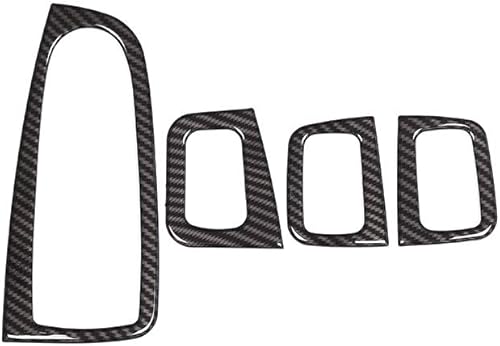 Miniatura 6 de YIWANG Cubierta de botón de elevación de vidrio ABS estilo de fibra de carbono 4 piezas para Mercedes Benz Clase C W205 GlC X253 2015-2019 accesorio