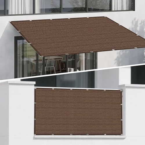 Filet d'ombrage 1.4 x 1.4 m marron perméable pour serre et jardin - 3