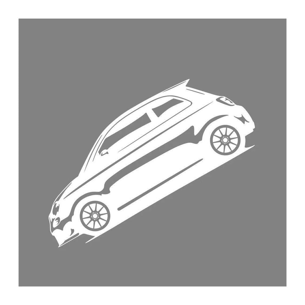 Car Styling Sticker for Fiat 500 595 Vehicle Model Decor Decals Vinyl(Glossy White)
