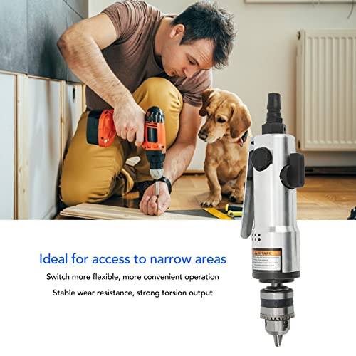 Garosa 3/8in Straight Air Drill Zinc Alloy Drilling Machine with Gear Air Operated Pneumatic Drill 2200rpm Industry Pneumatic Power Tool