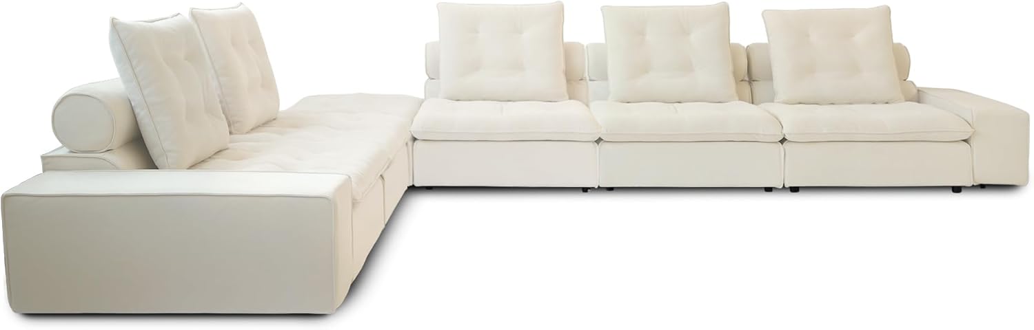WJShome Cloud Modular Sectional Sofa, Luxury Velvet Couch Sofas for Living Room,39.37inch Ottoman