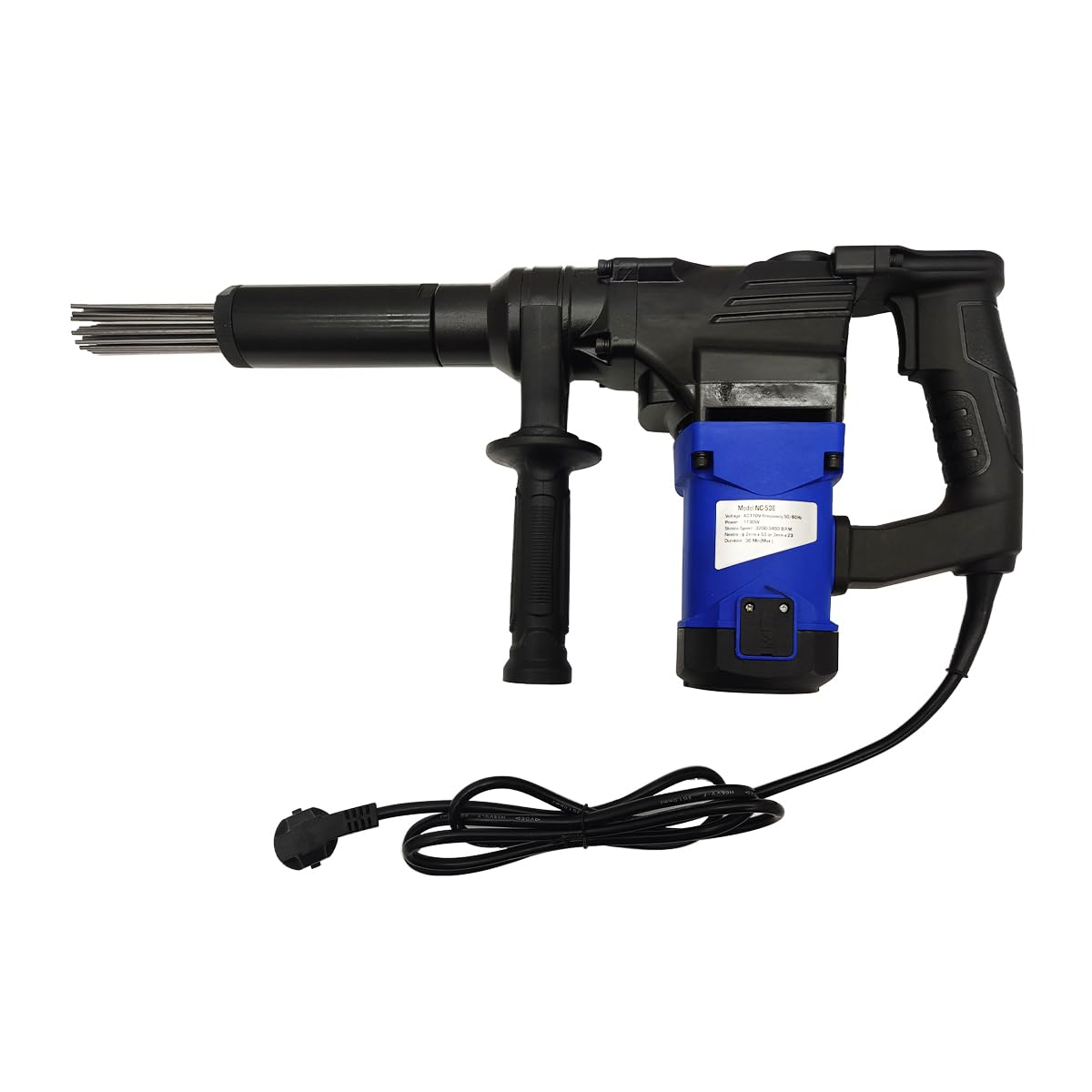 INTBUYING 110V Electric Needle Scaler, 1100W High Power Electric Needle Rust Remover with Speed 3200-3400 BPM, Industrial Grade Needle Scaler for Removal of Rust, Weld Slag and Paint