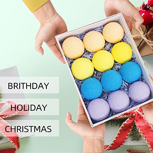 Oeny Bath Bombs Gift Set, 12 Organic Bath Bombs For Women Girls Kids - Handmade Luxurious Colorful Bathbombs With Shea Butter Spa Shower Moisturizing Gift For Birthday Valentine’s Day Christmas #TOP7