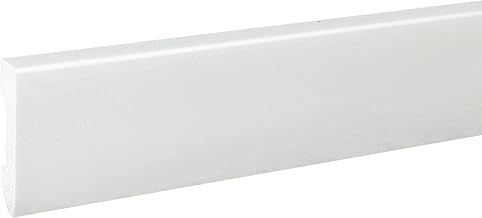 PROVISTON Plinthe 16 x 60 x 2000 mm - Plinthe moderne - Profil carré - Plinthe en plastique de qualité supérieure - Blanc - Imperméable - Robuste et durable
